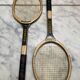 Vintage Pioneer wooden tennis rackets