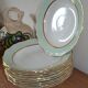 12 green deep plates "l'amandinoise"
