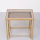 Brass side tables Hollywood Recency 1970s France