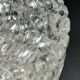 Vintage glacier glass Brutalist round ceiling light.