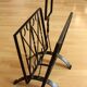 Handmade wrought iron magazine rack - vintage