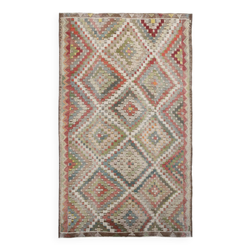 6x11 Large Area Kilim Rug, 192x330 Cm, Handwoven Kilim