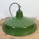 Industrial Green Enamel Factory Pendant Lamp, 1960s