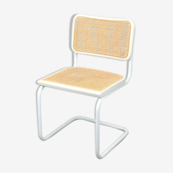 Vintage white B32 Cesca chair by Marcel Breuer, 90s