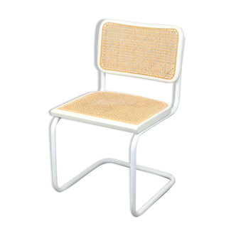 Chaise vintage blanche B32 Cesca par Marcel Breuer, années 90