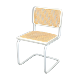 Vintage white B32 Cesca chair by Marcel Breuer, 90s