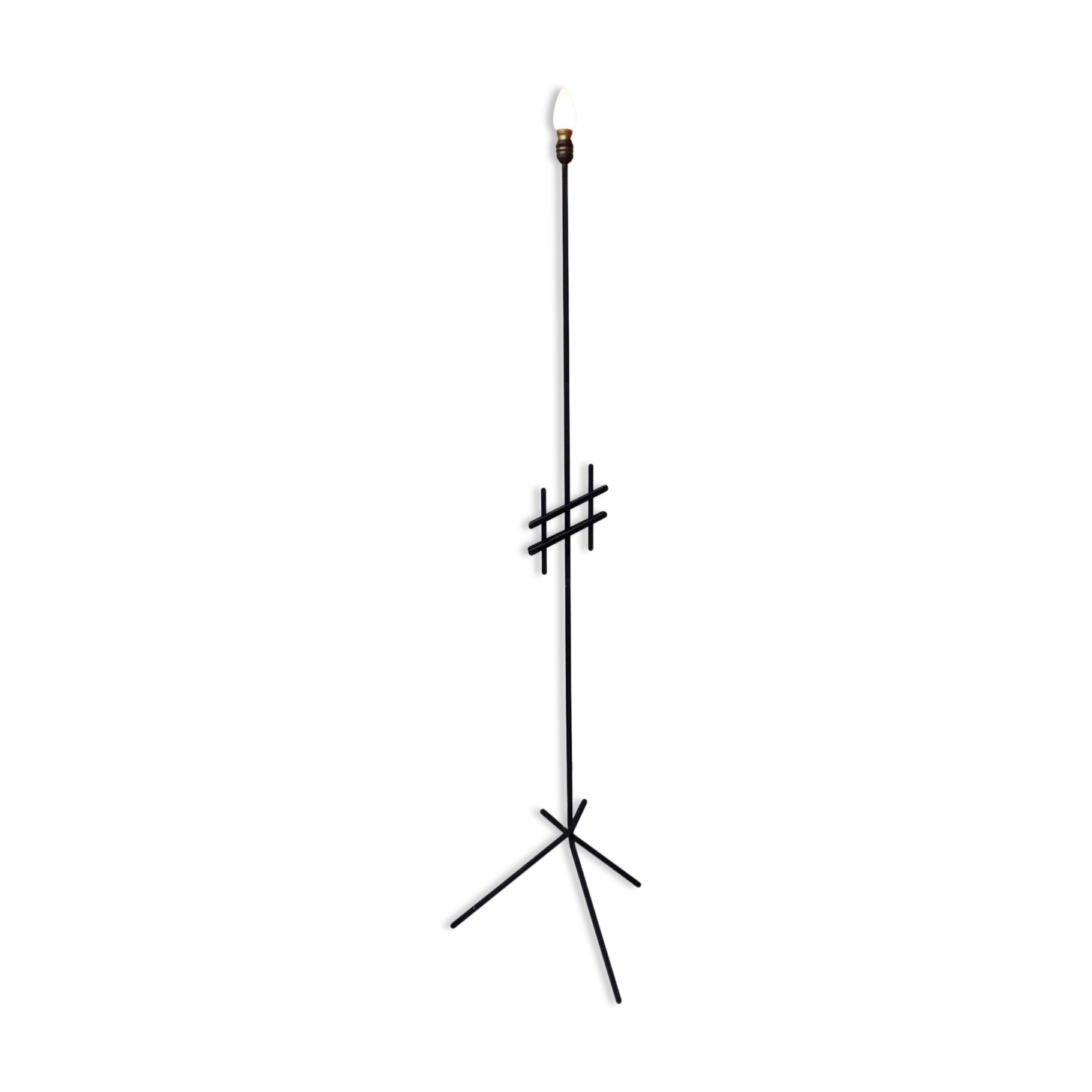Tripod floor lamp in iron