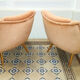 Pair of chairs sculptural vintage restored 60 years