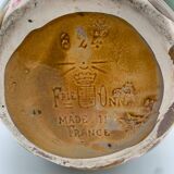 Cache pot art nouveau en barbotine, Onnaing, France 1900