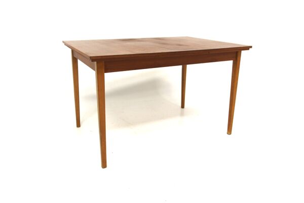Table de salle à manger ''portefeuille'' en teck, Suède, 1960