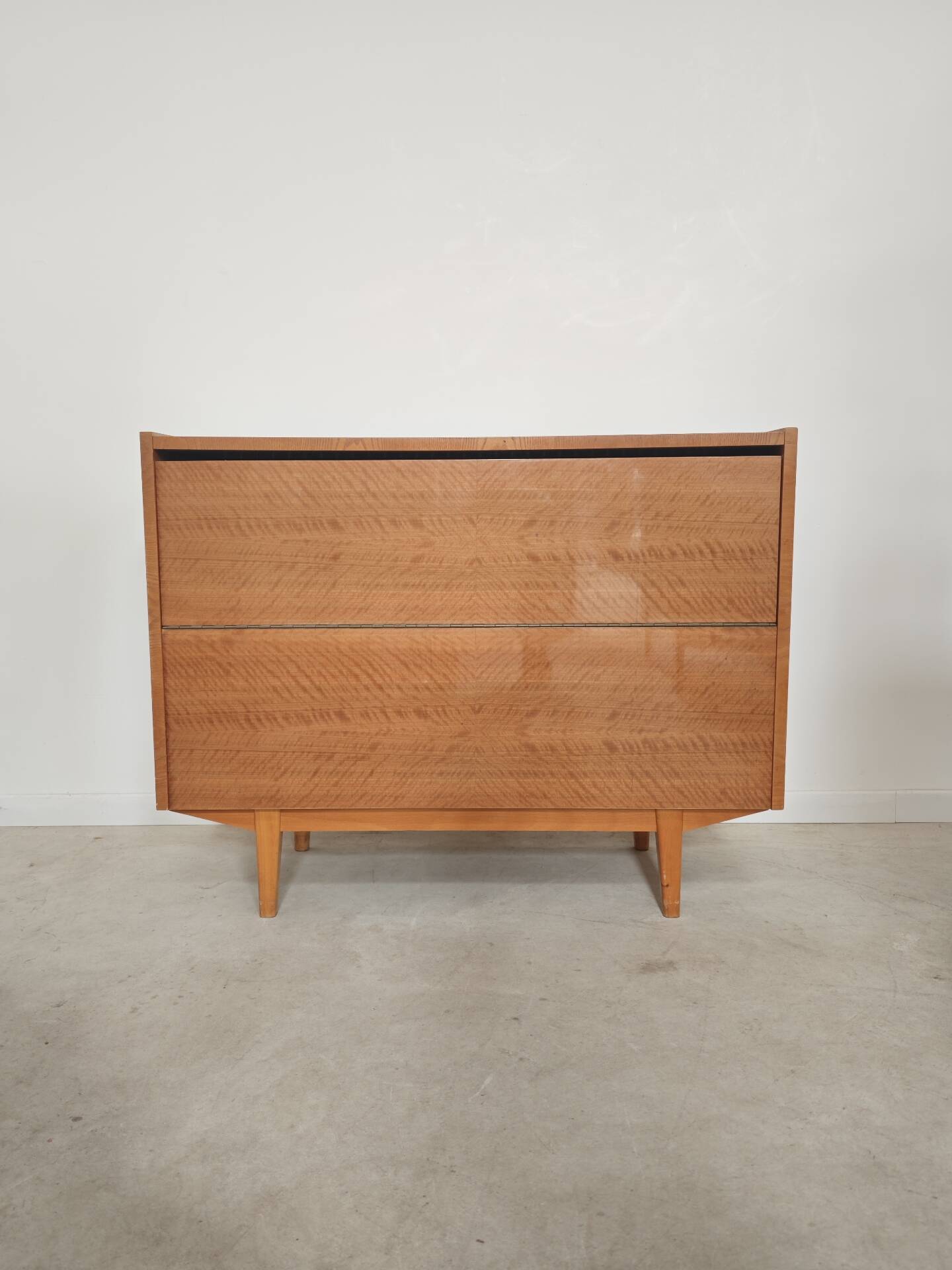 Wooden storage chest for linen or toys Jitona Sobeslav 1960