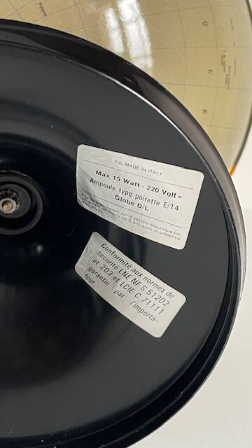 Illuminated terrestrial globe made in italy