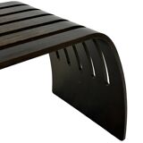 Table d'appoint tabouret en contreplaqué courbé danois design années 80
