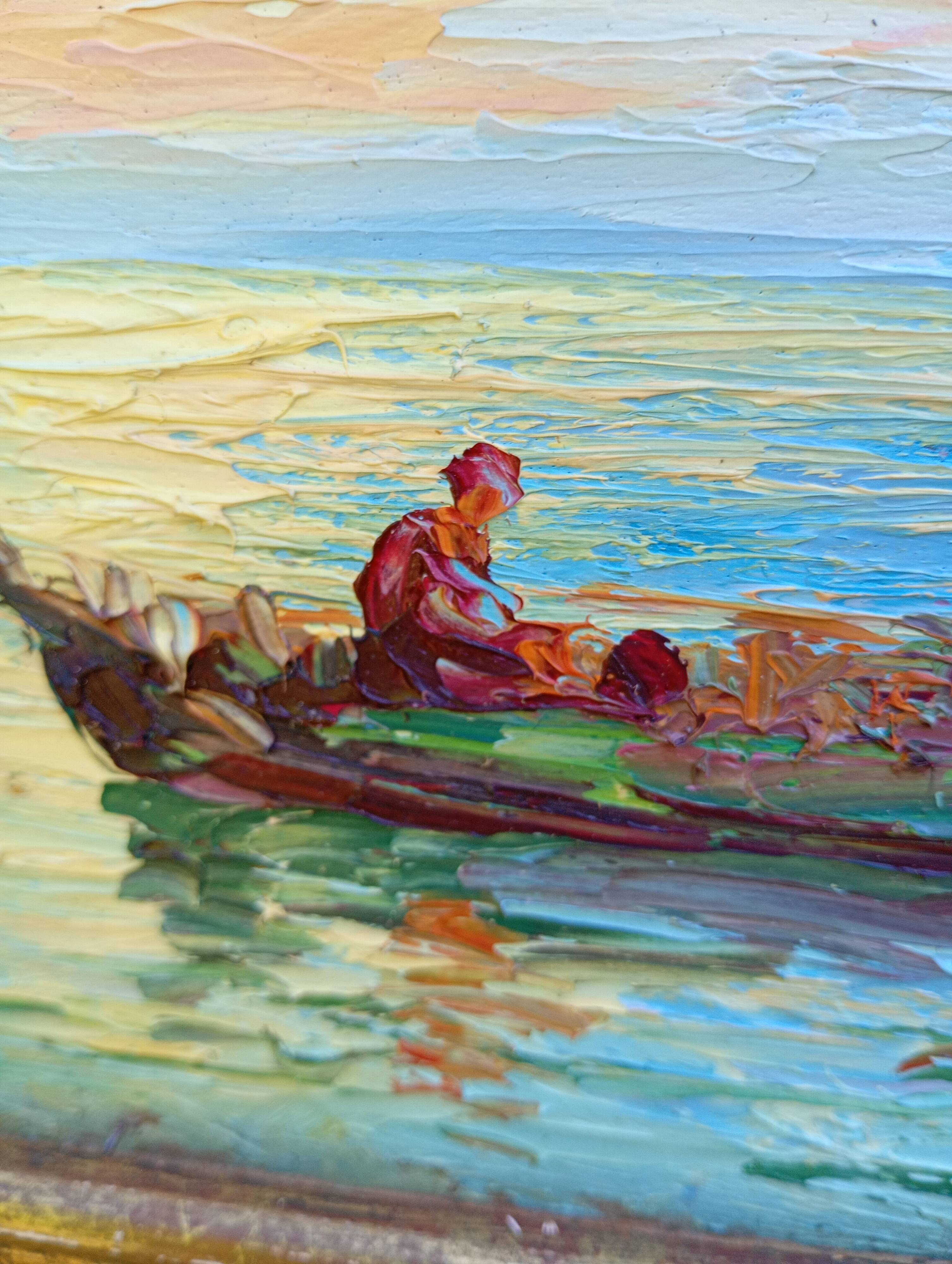 Marine italienne – Huile sur panneau signée Italo Giordani