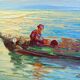 Marine italienne – Huile sur panneau signée Italo Giordani