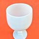 Footed cup / Opaline chalice White milk white