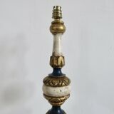 Large baroque lamp in polychrome wood, 1960s