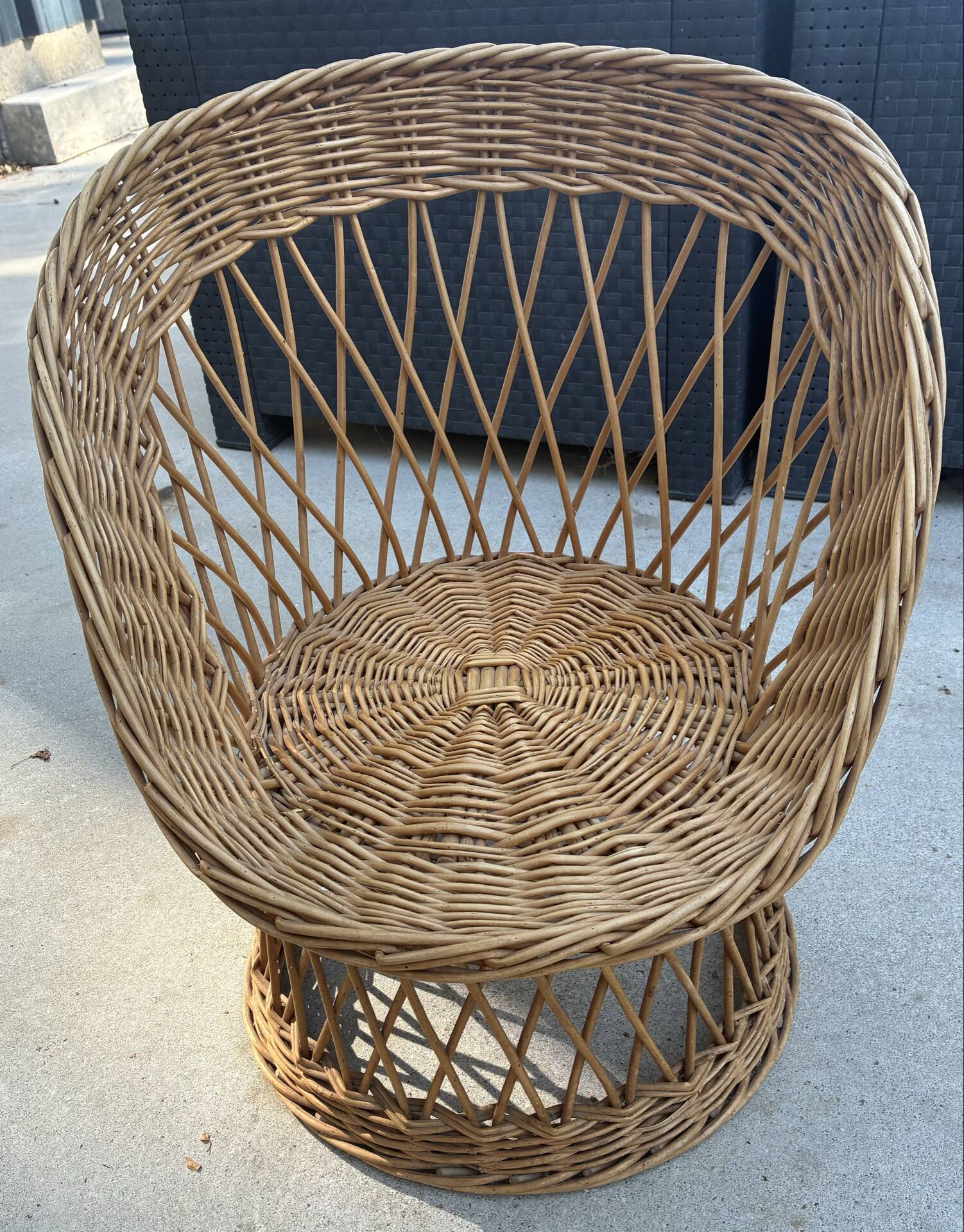 Fauteuil en osier enfant