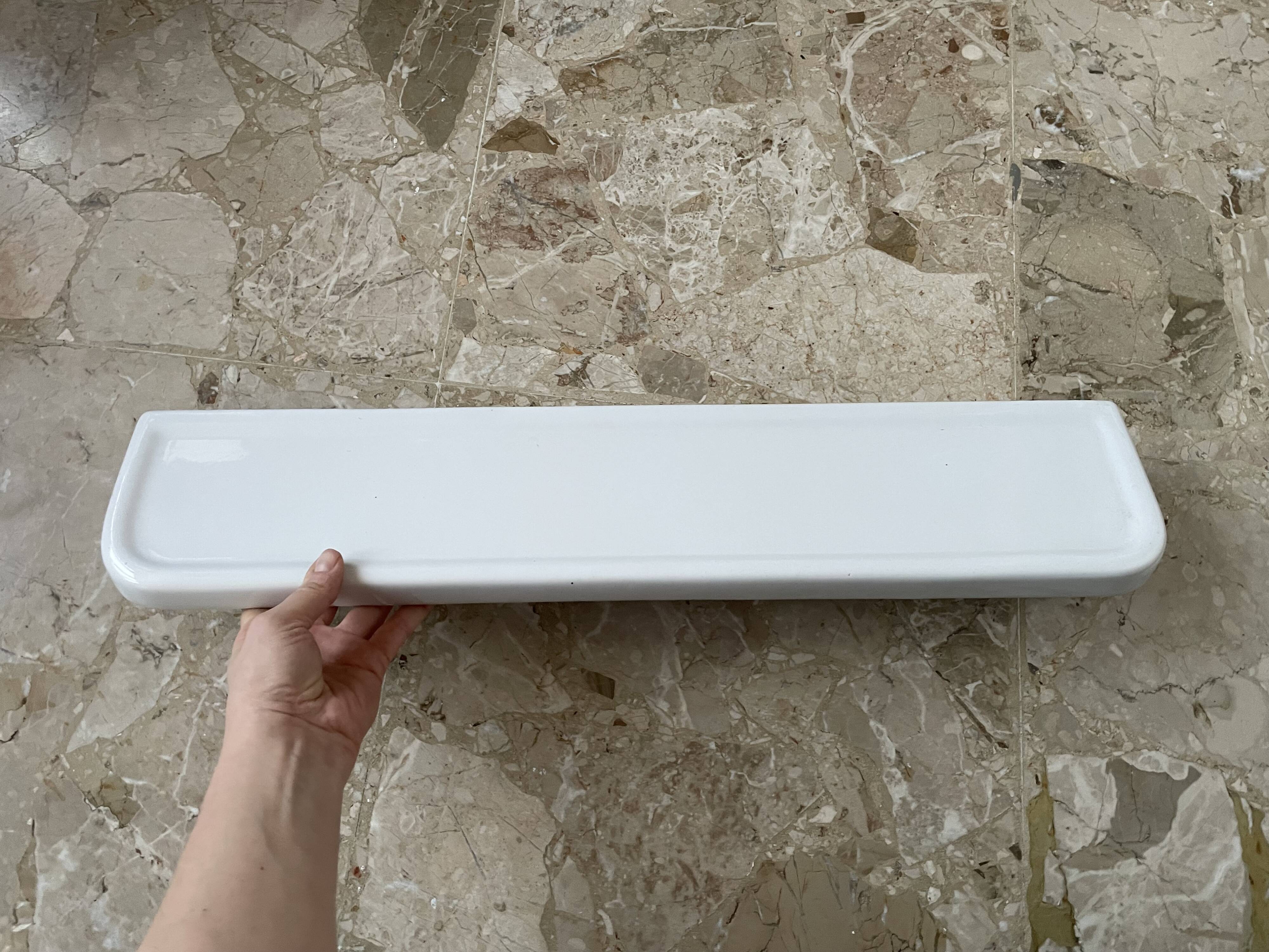 Old earthenware shelf