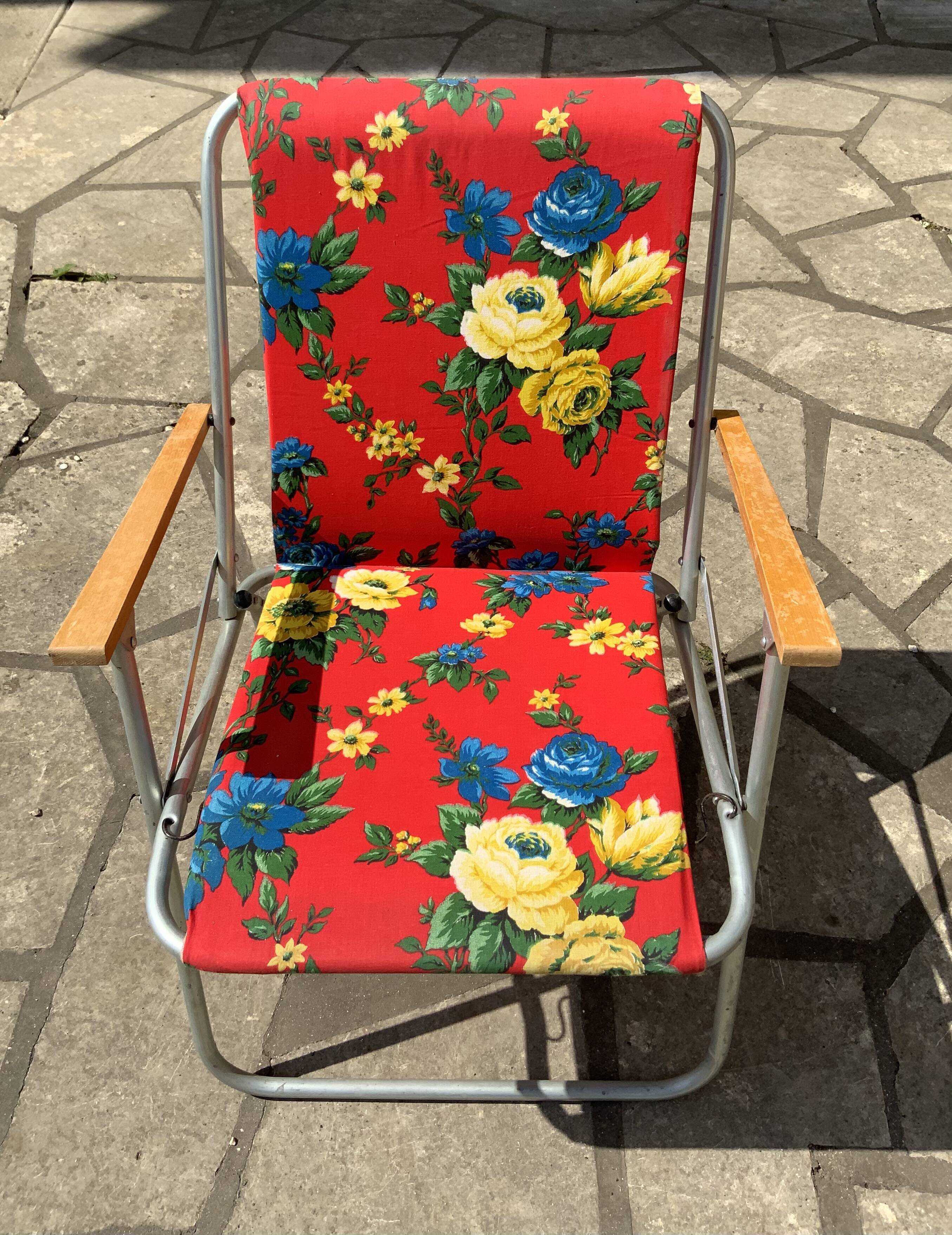 Fauteuils de jardin pliants vintage