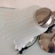 Bedside lamp in metal and frosted glass art deco style