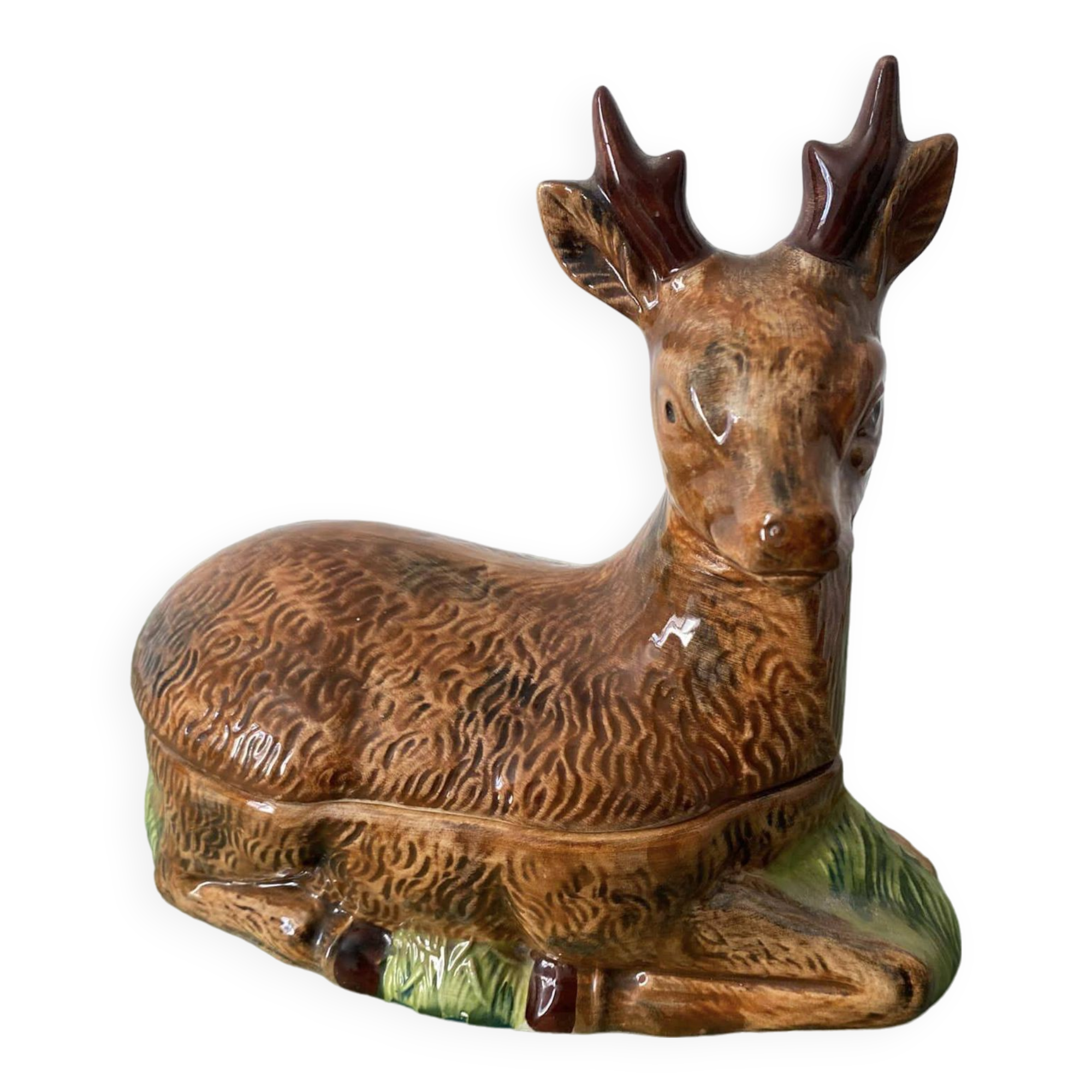 "Chevreuil" porcelain terrine by Michel Caugant