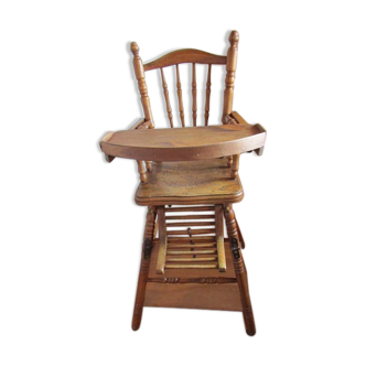 High child chair, wooden, early 20th century