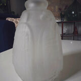 Vase art déco en verre pressé moulé aigle