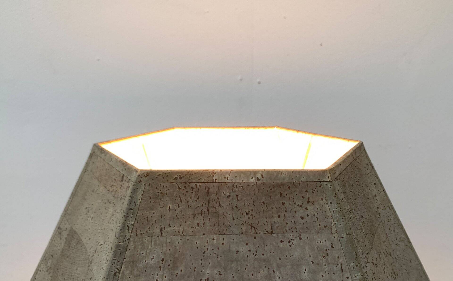 Floor or table lamp in German glass and synthetic cork in M Design style by Ingo Maurer, 1960s.