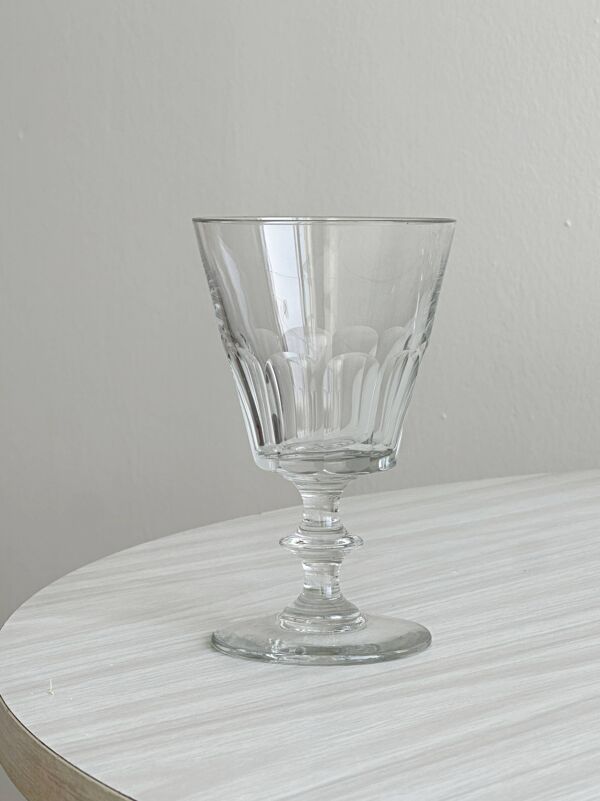 6 verres sur pied en verre