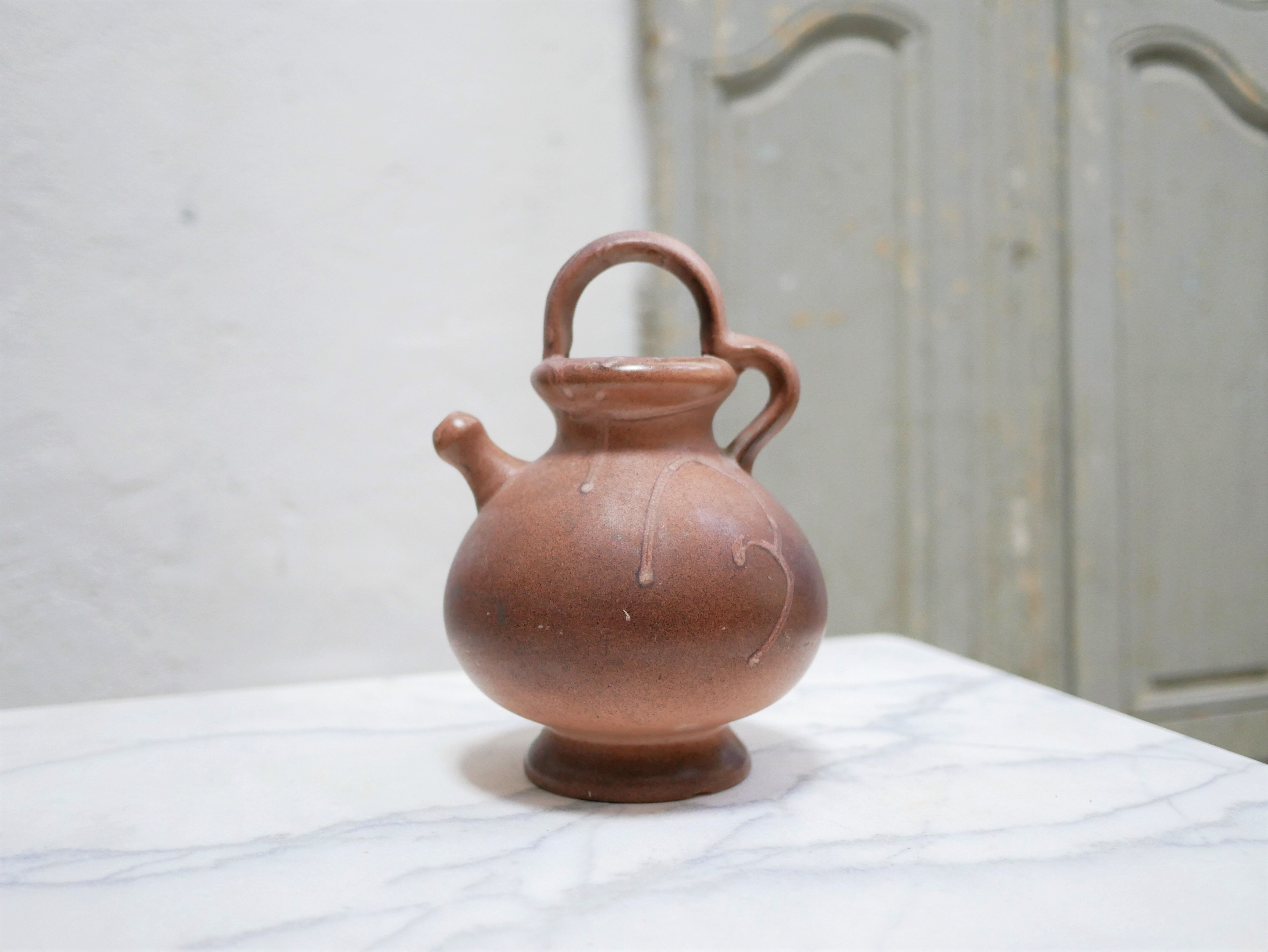 Pot gargoulette vintage en grès