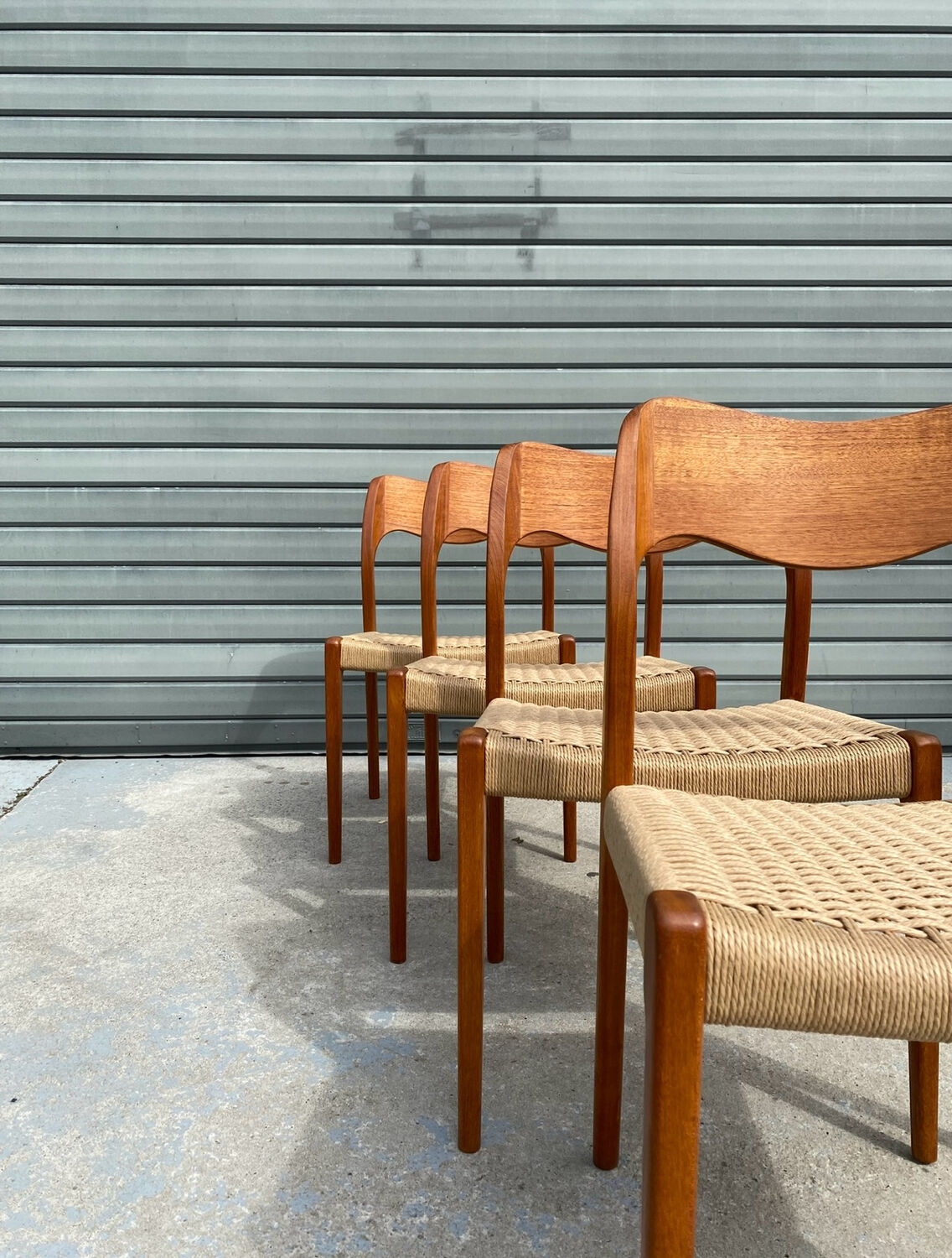 Set of 4 Niels Otto Moller model 71 chairs