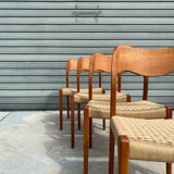 Set of 4 Niels Otto Moller model 71 chairs