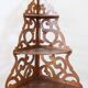 Antique walnut corner shelves 19th century