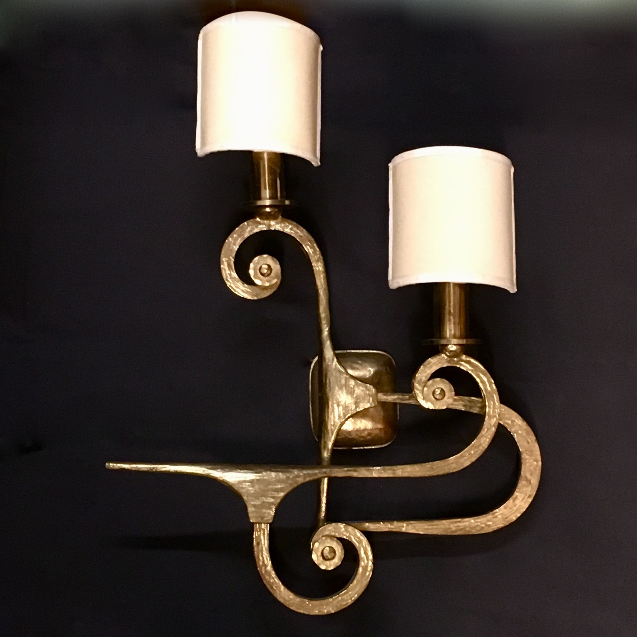 Appliques italiennes en bronze de G. Piombanti, 1950