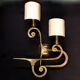 Italian bronze wall lights by G. Piombanti, 1950