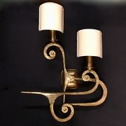 Appliques italiennes en bronze de G. Piombanti, 1950
