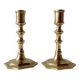 Pair of antique brass candlesticks