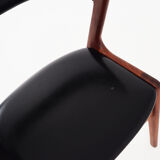 Fire  teak chair design by Kai kristiansen for Schou andersen, scandinavian design.