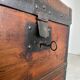 Curved wooden transport trunk from the late 19th to early 20th century.
