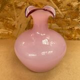 Ancien Vase Soliflore Opaline Rose Vintage