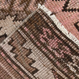 2x3 Brown & Pink Small Size Vintage Rug 52x80Cm