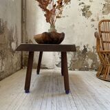 Brutalist oak coffee table