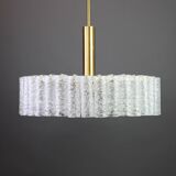Large frosted glass chandelier tubes from Murano by Doria, Germany, 1970s.