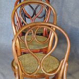 Set of 6 chairs no. 20 known as "omega" caned, including 3 thonet.