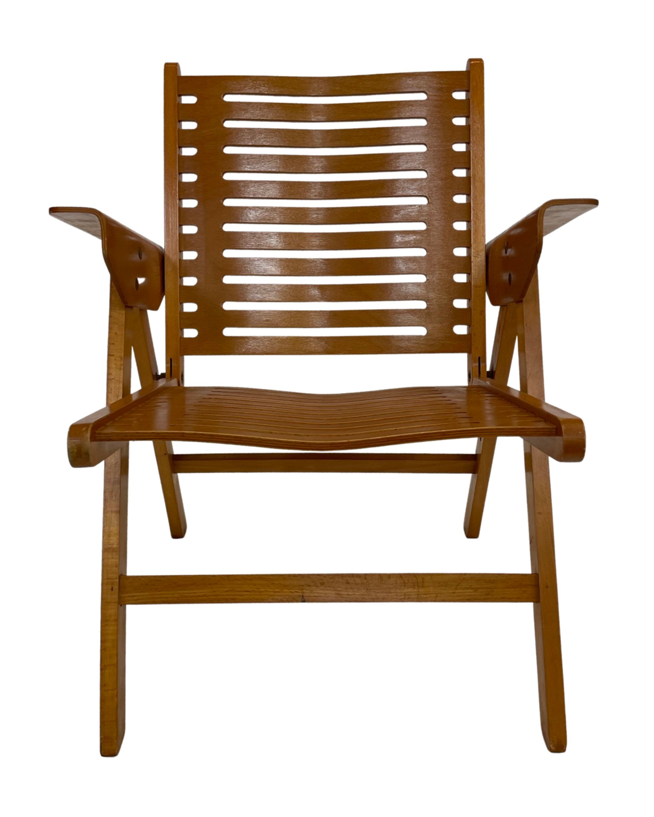 Vintage set of four Rex Plywood folding chairs by Niko Kralj design 1950