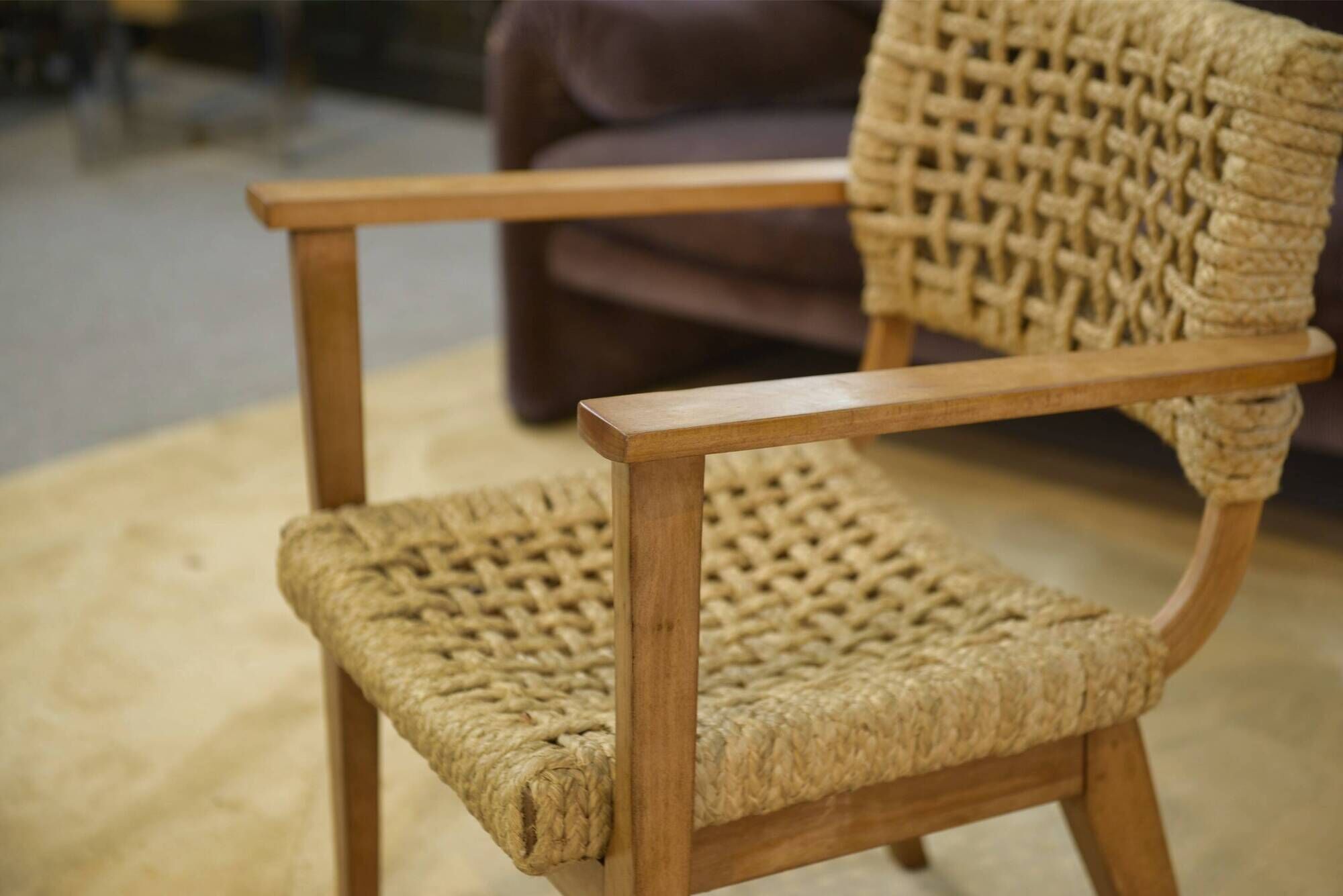 Armchair by Adrien Audoux and Frida Minet for Vibo Vesoul 1940s
