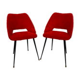 Paire de chaises vintage tonneau