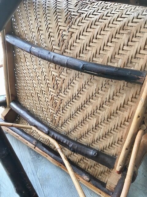Fauteuil en rotin d'époque