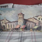 Antique Italian oil painting on canvas